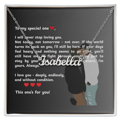 Personalized To My Special One Name Necklace