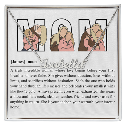 Personalized Mom Name Necklace