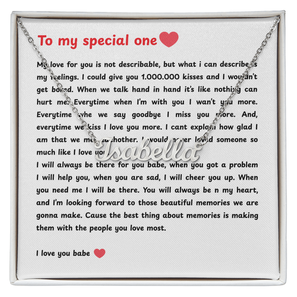 Personalized To My Special One Name Necklace