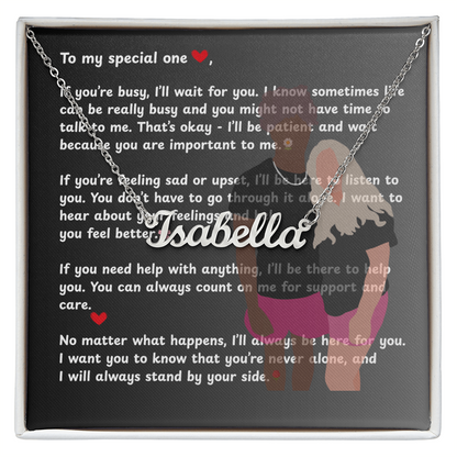 Personalized To My Special One Name Necklace
