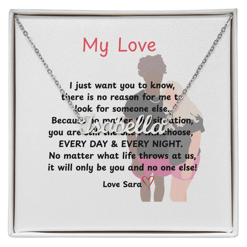 Personalized My Love Name Necklace