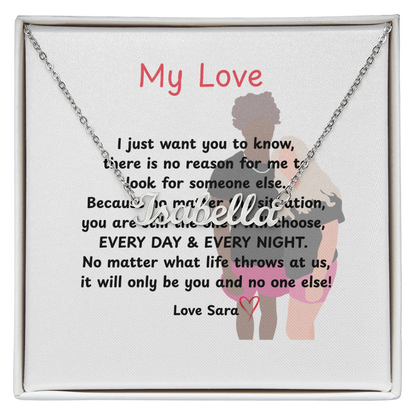 Personalized My Love Name Necklace