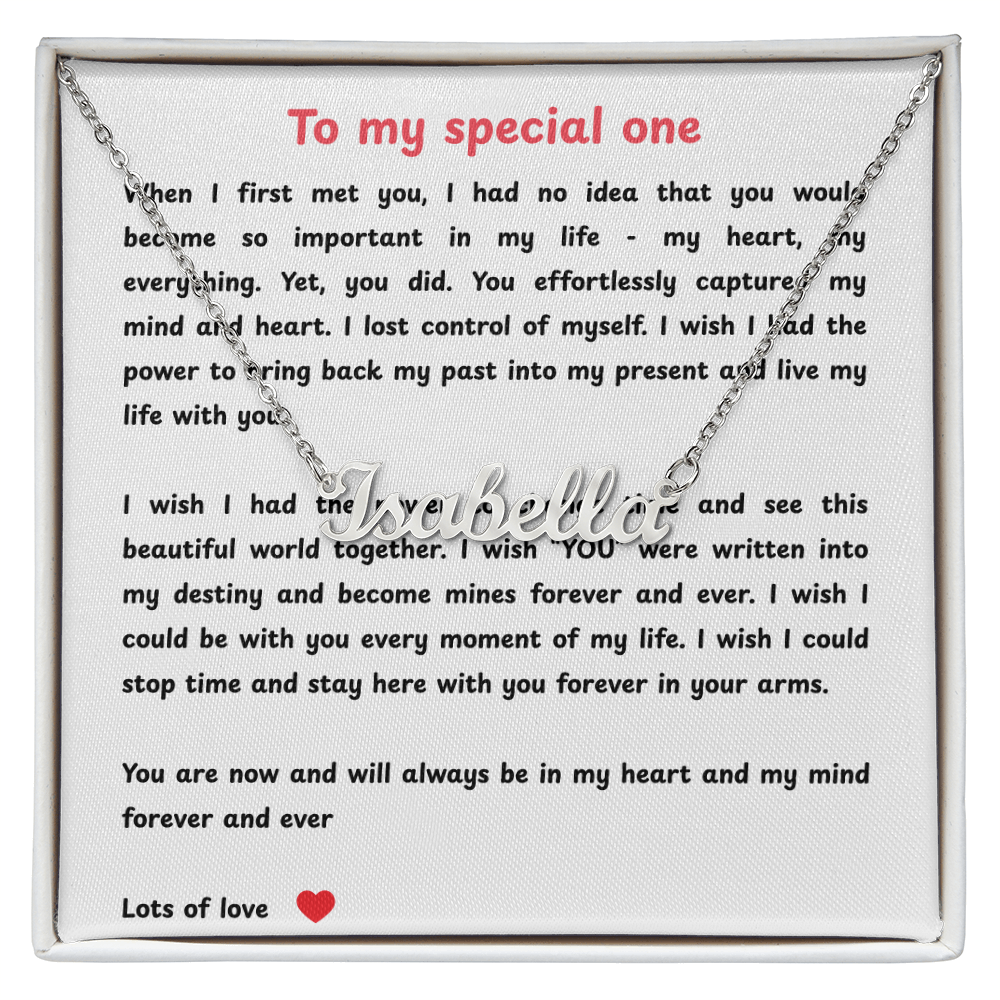 Personalized To My Special One Name Necklace