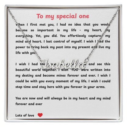 Personalized To My Special One Name Necklace