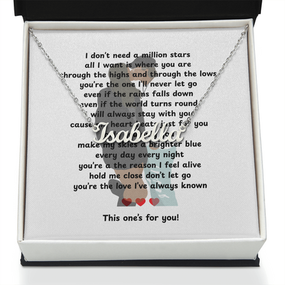 Personalized This One's For You Name Necklace