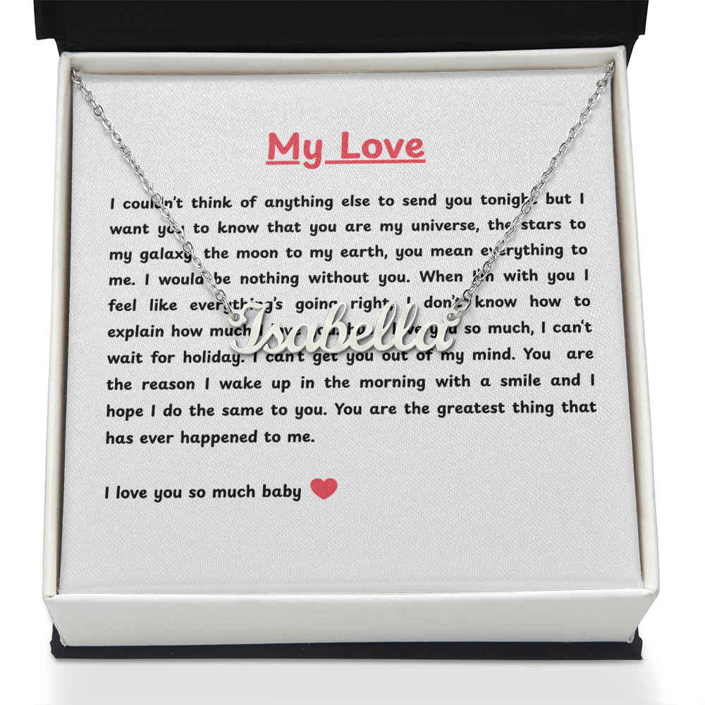 Personalized My Love Name Necklace