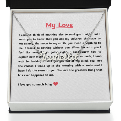Personalized My Love Name Necklace