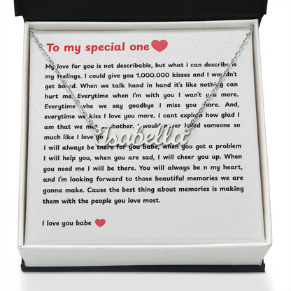Personalized To My Special One Name Necklace