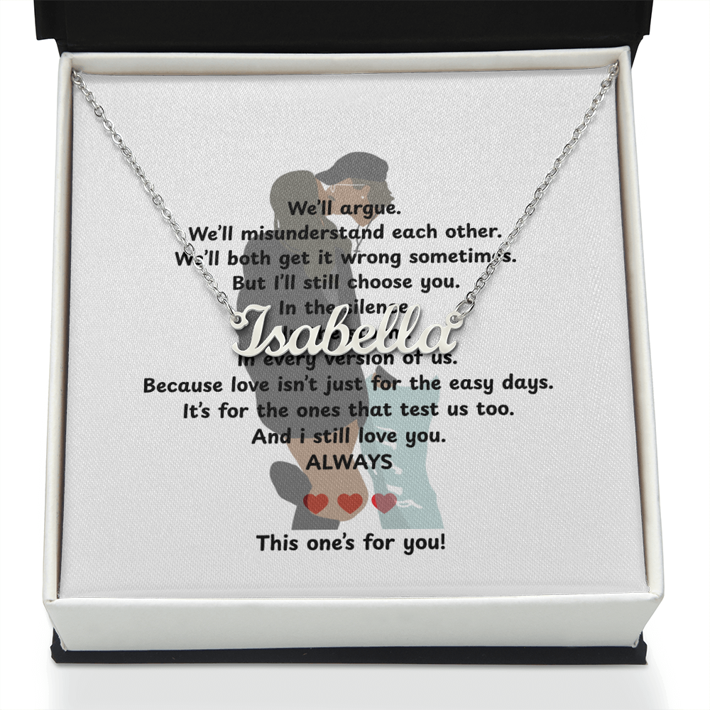 Personalized This One's For You Name Necklace