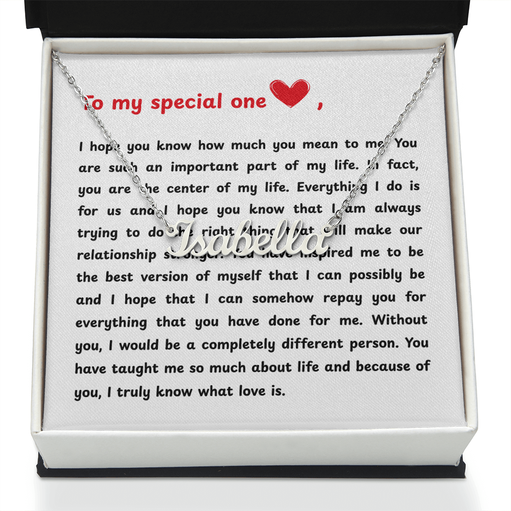 Personalized To My Special One Name Necklace