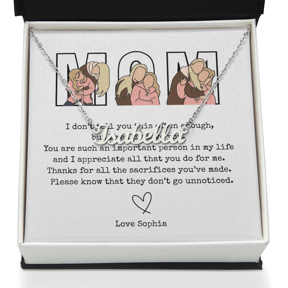 Personalized Mom Name Necklace