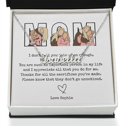 Personalized Mom Name Necklace
