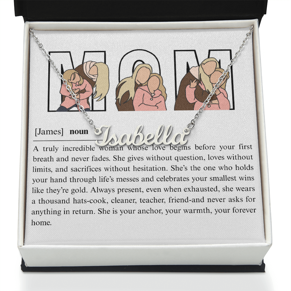 Personalized Mom Name Necklace
