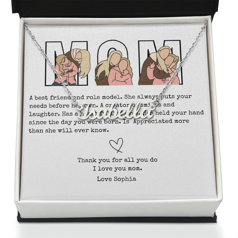 Personalized Mom Name Necklace