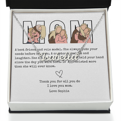 Personalized Mom Name Necklace