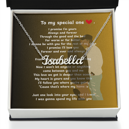 Personalized To My Special One Name Necklace