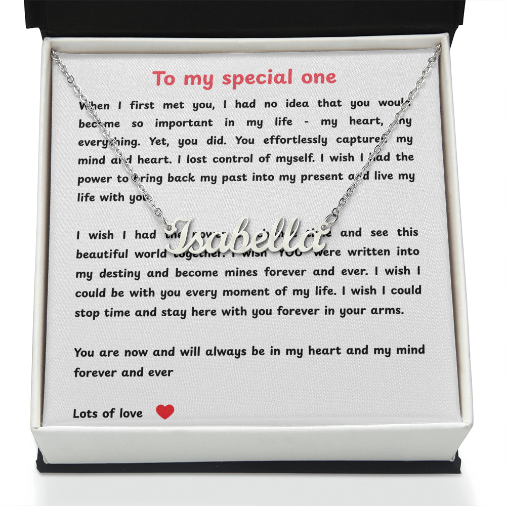 Personalized To My Special One Name Necklace
