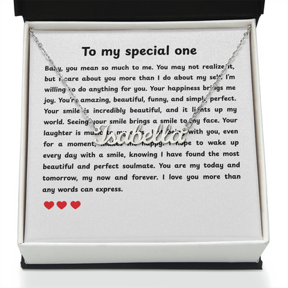 Personalized To My Special One Name Necklace
