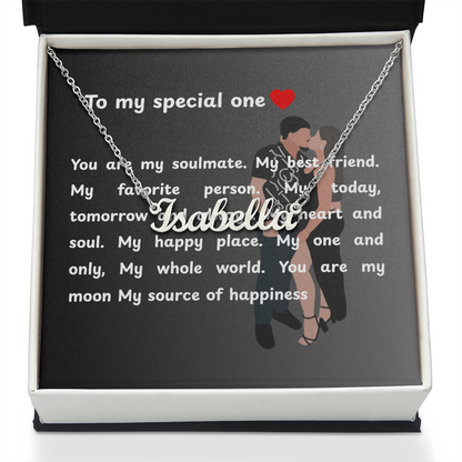 Personalized To My Special One Name Necklace