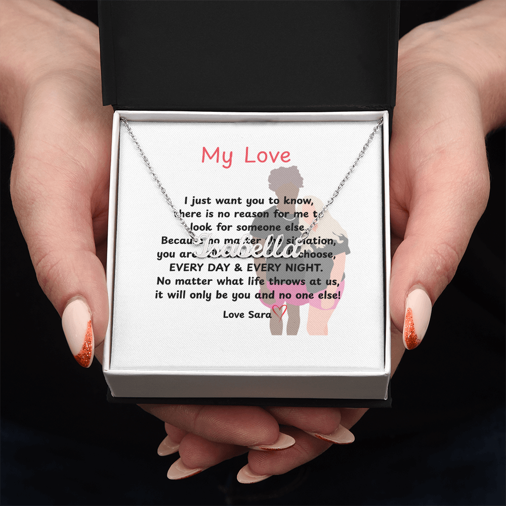 Personalized My Love Name Necklace