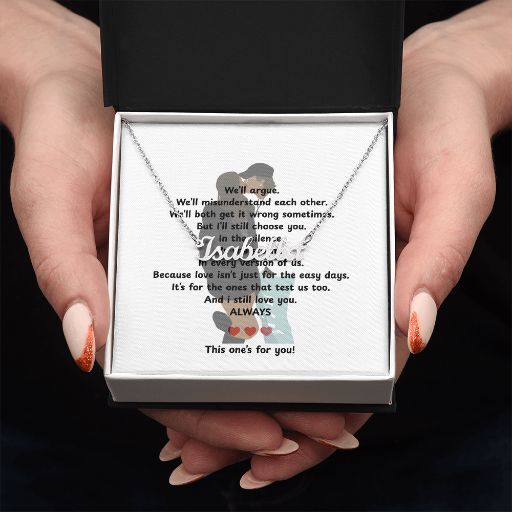 Personalized This One's For You Name Necklace