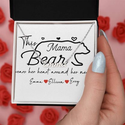 Personalized Mama Bear Name Necklace