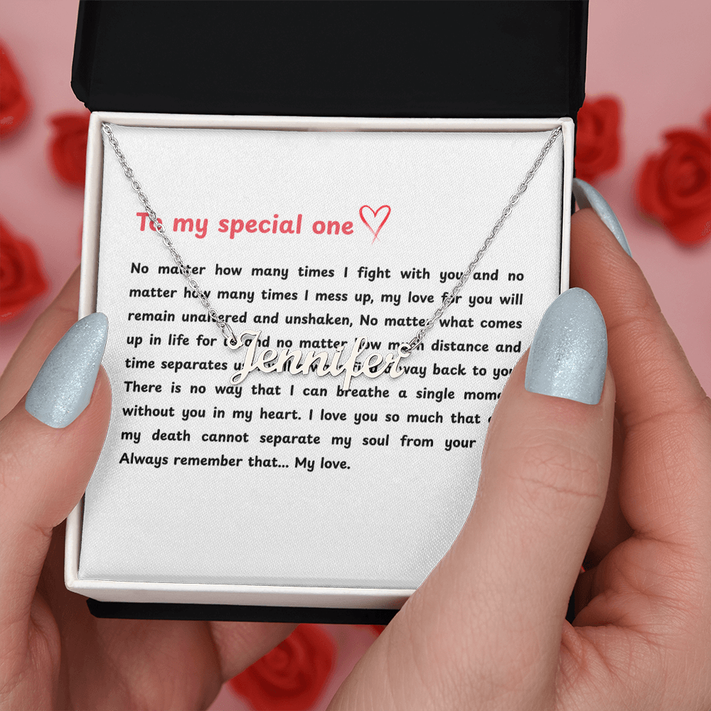Personalized To My Special One Name Necklace