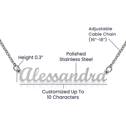 Personalized Mom I Love You Name Necklace
