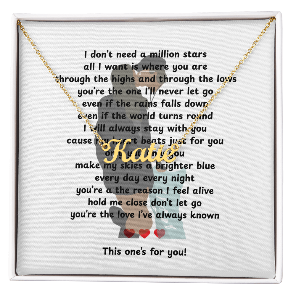 Personalized This One's For You Name Necklace