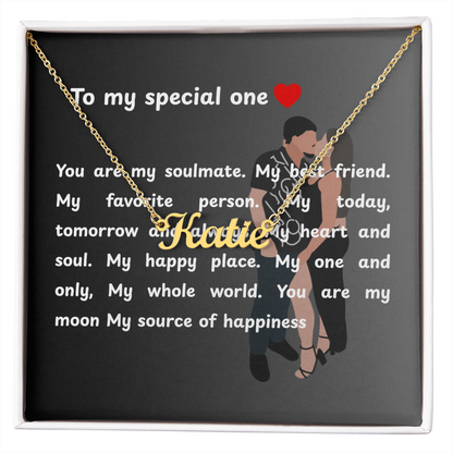 Personalized To My Special One Name Necklace