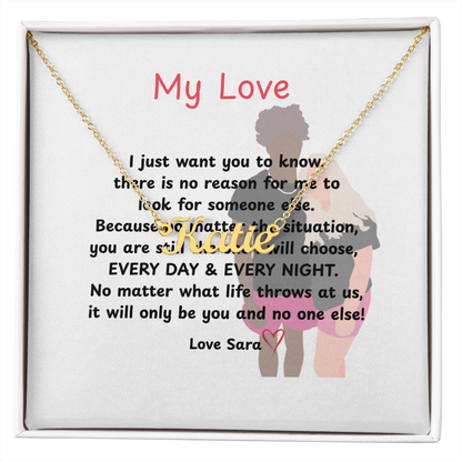 Personalized My Love Name Necklace
