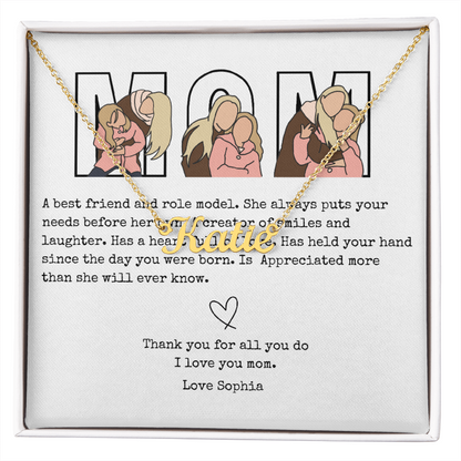 Personalized Mom Name Necklace