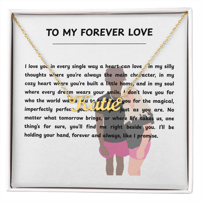 Personalized To My Forever Love Name Necklace
