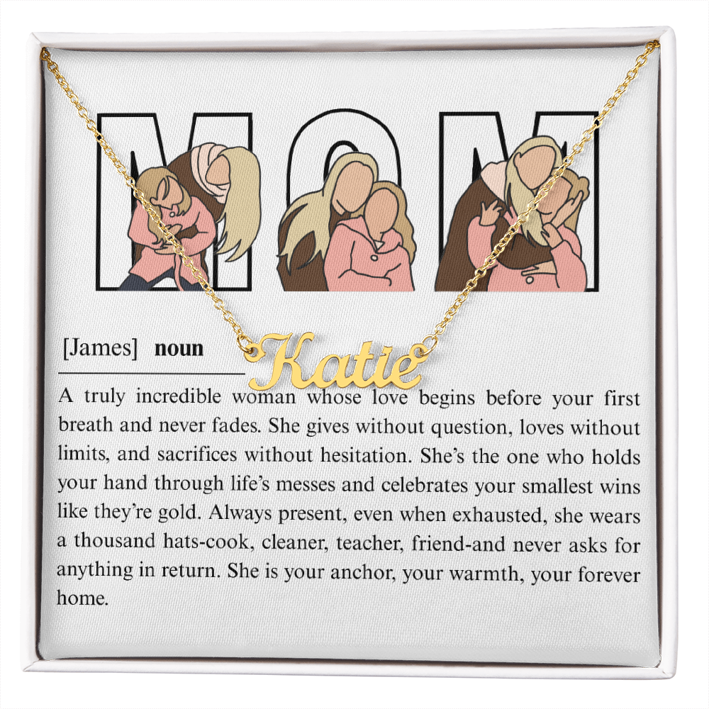 Personalized Mom Name Necklace