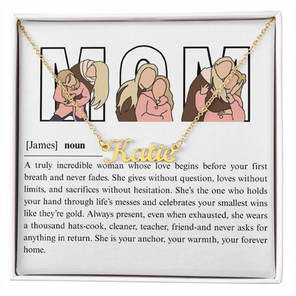 Personalized Mom Name Necklace