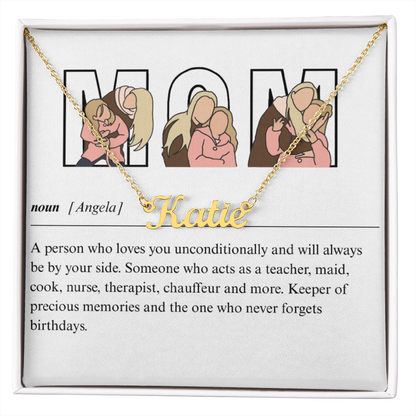 Personalized Mom Name Necklace
