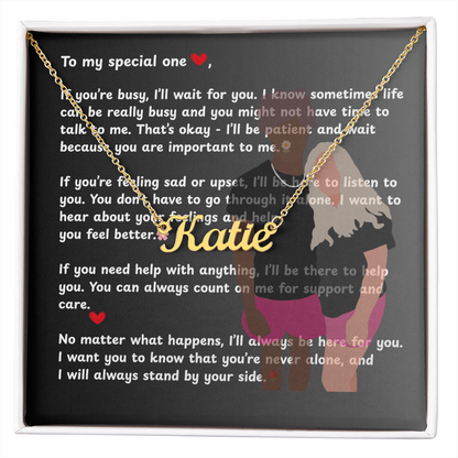 Personalized To My Special One Name Necklace