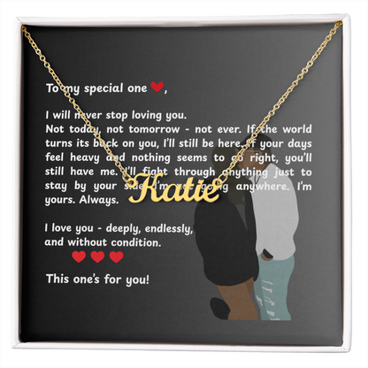 Personalized To My Special One Name Necklace