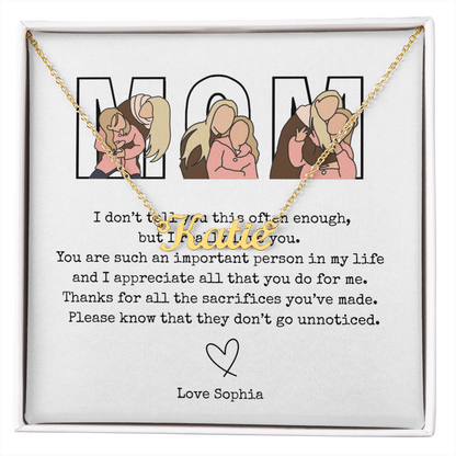 Personalized Mom Name Necklace