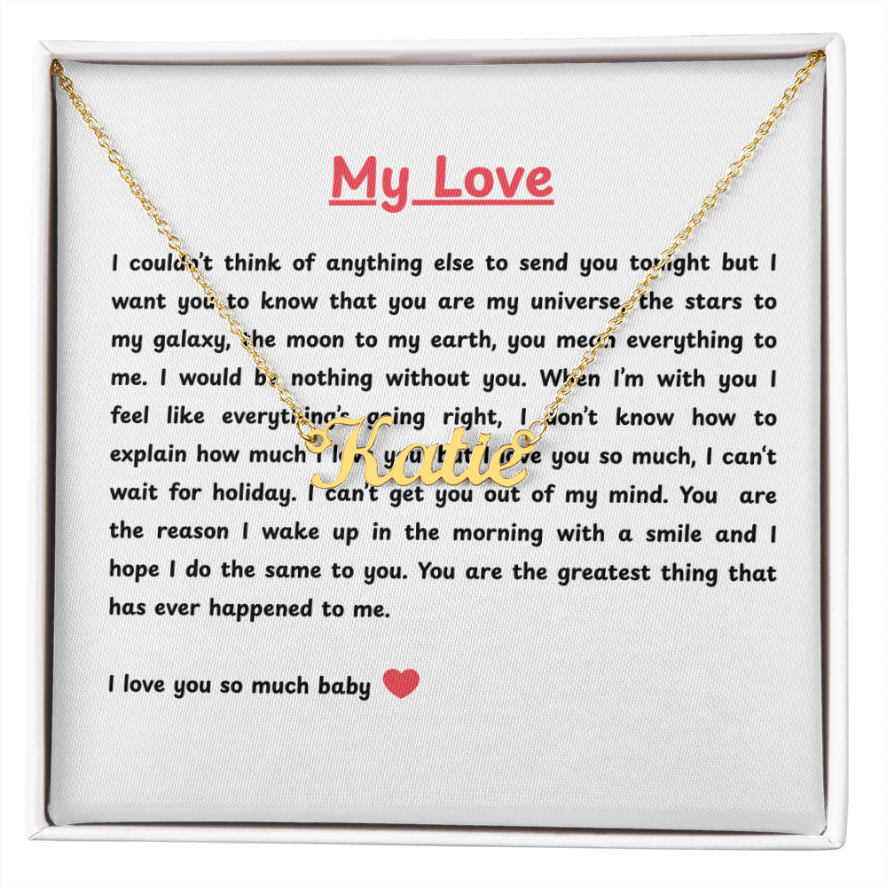 Personalized My Love Name Necklace