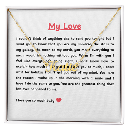Personalized My Love Name Necklace