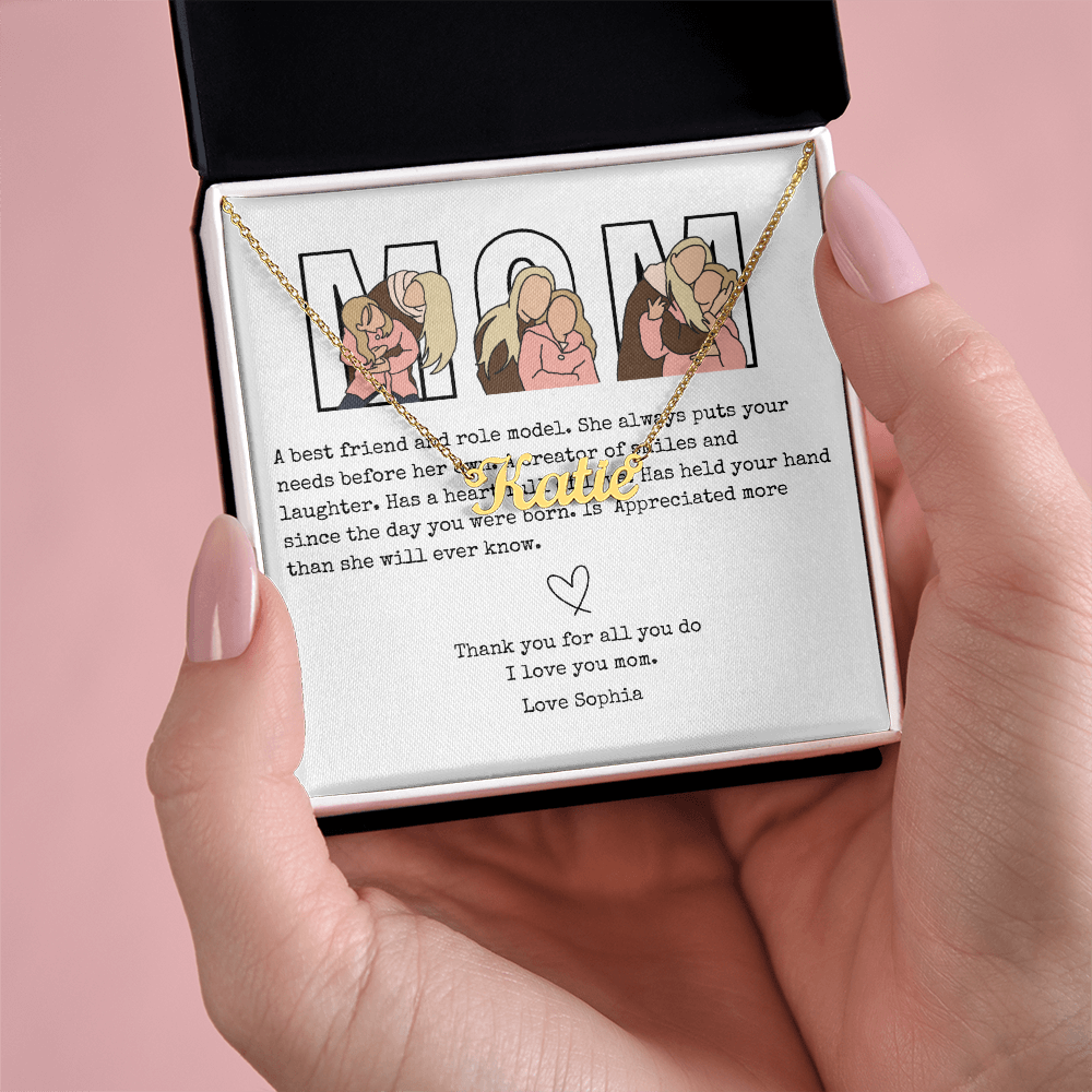Personalized Mom Name Necklace