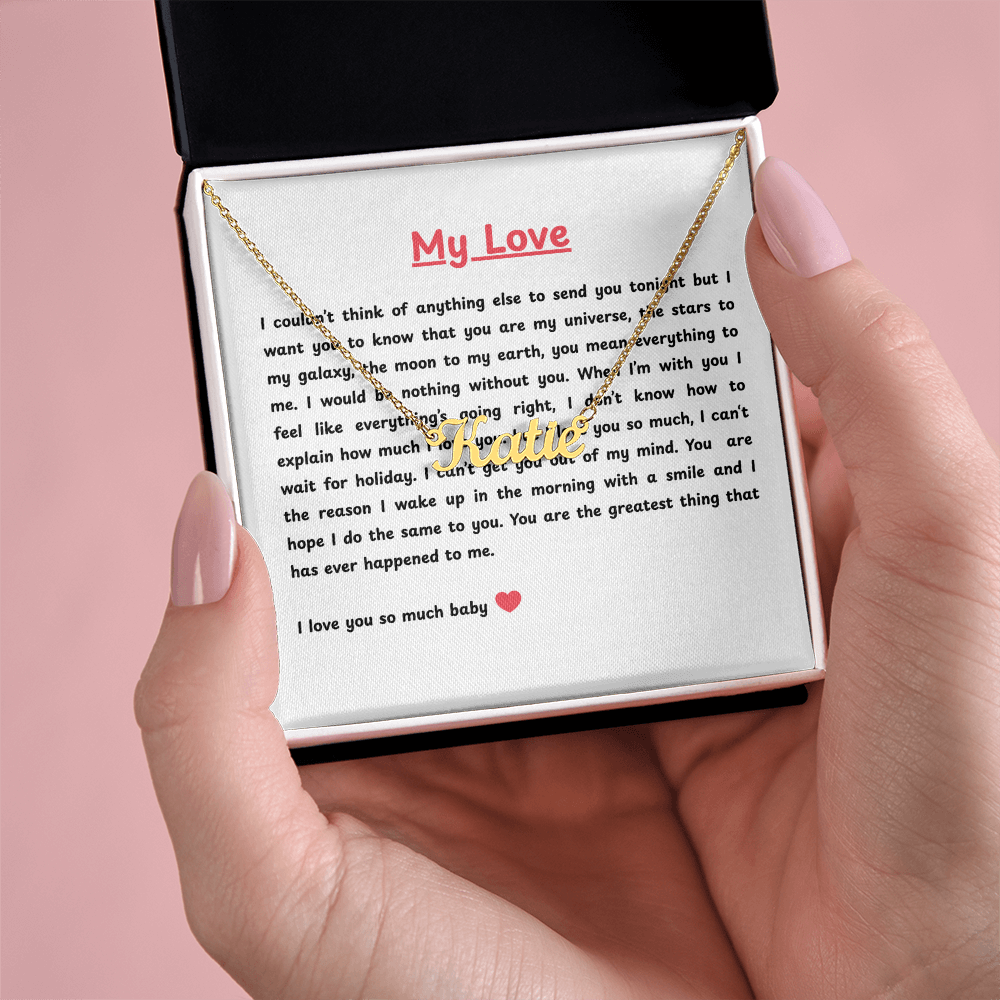 Personalized My Love Name Necklace