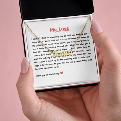 Personalized My Love Name Necklace