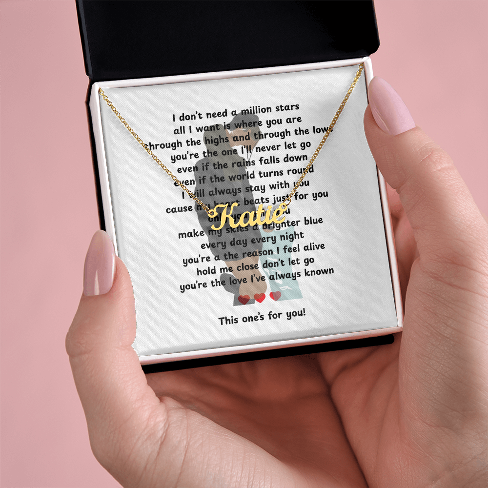 Personalized This One's For You Name Necklace