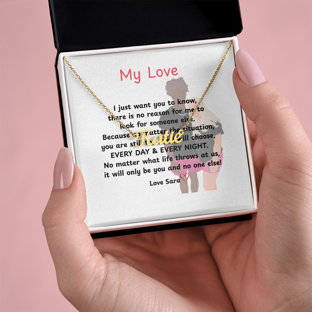 Personalized My Love Name Necklace