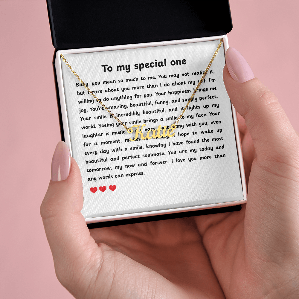 Personalized To My Special One Name Necklace