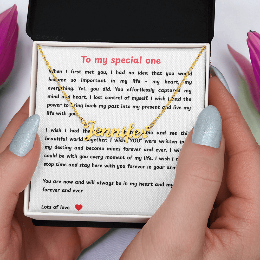 Personalized To My Special One Name Necklace
