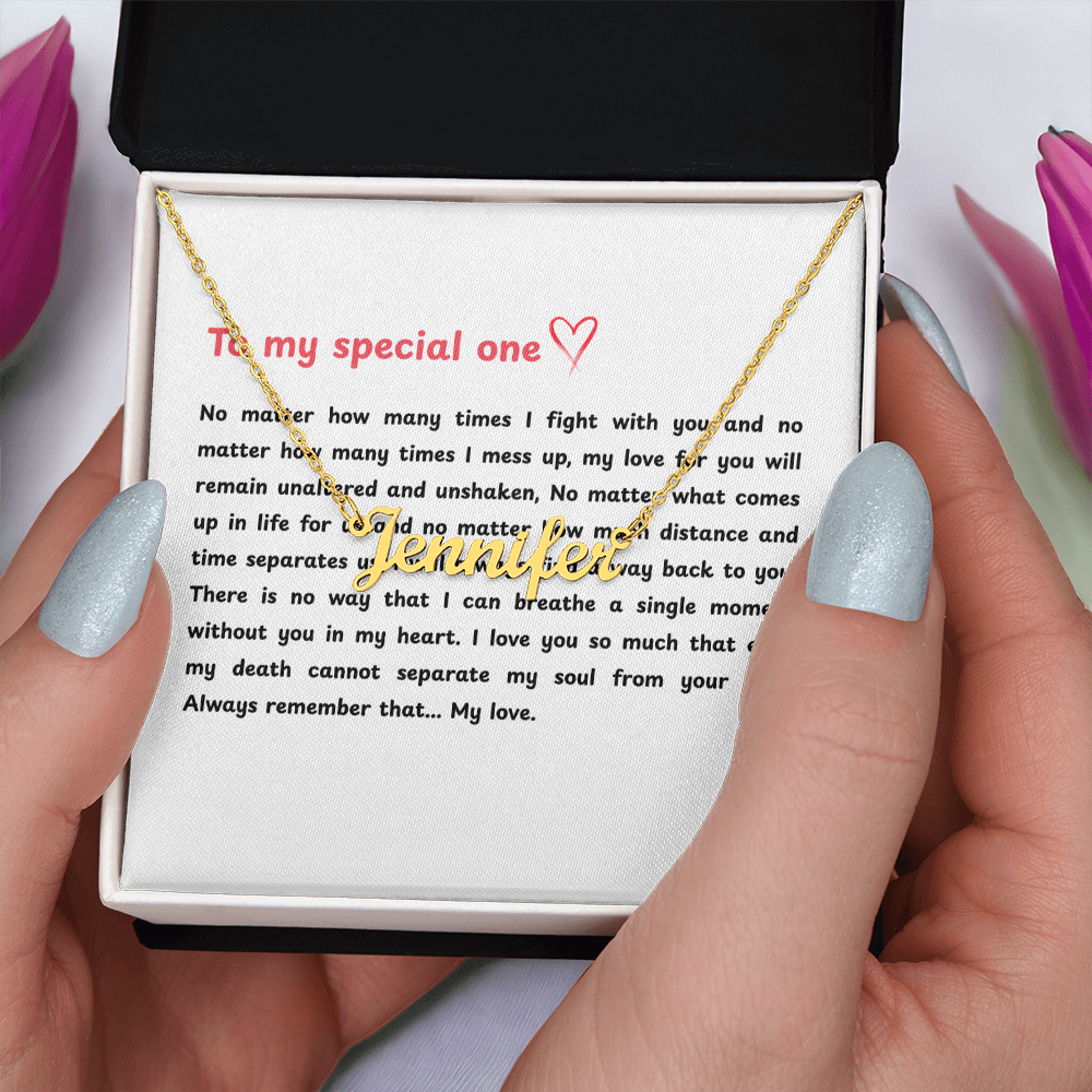 Personalized To My Special One Name Necklace