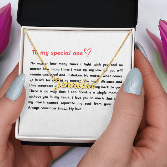 Personalized To My Special One Name Necklace